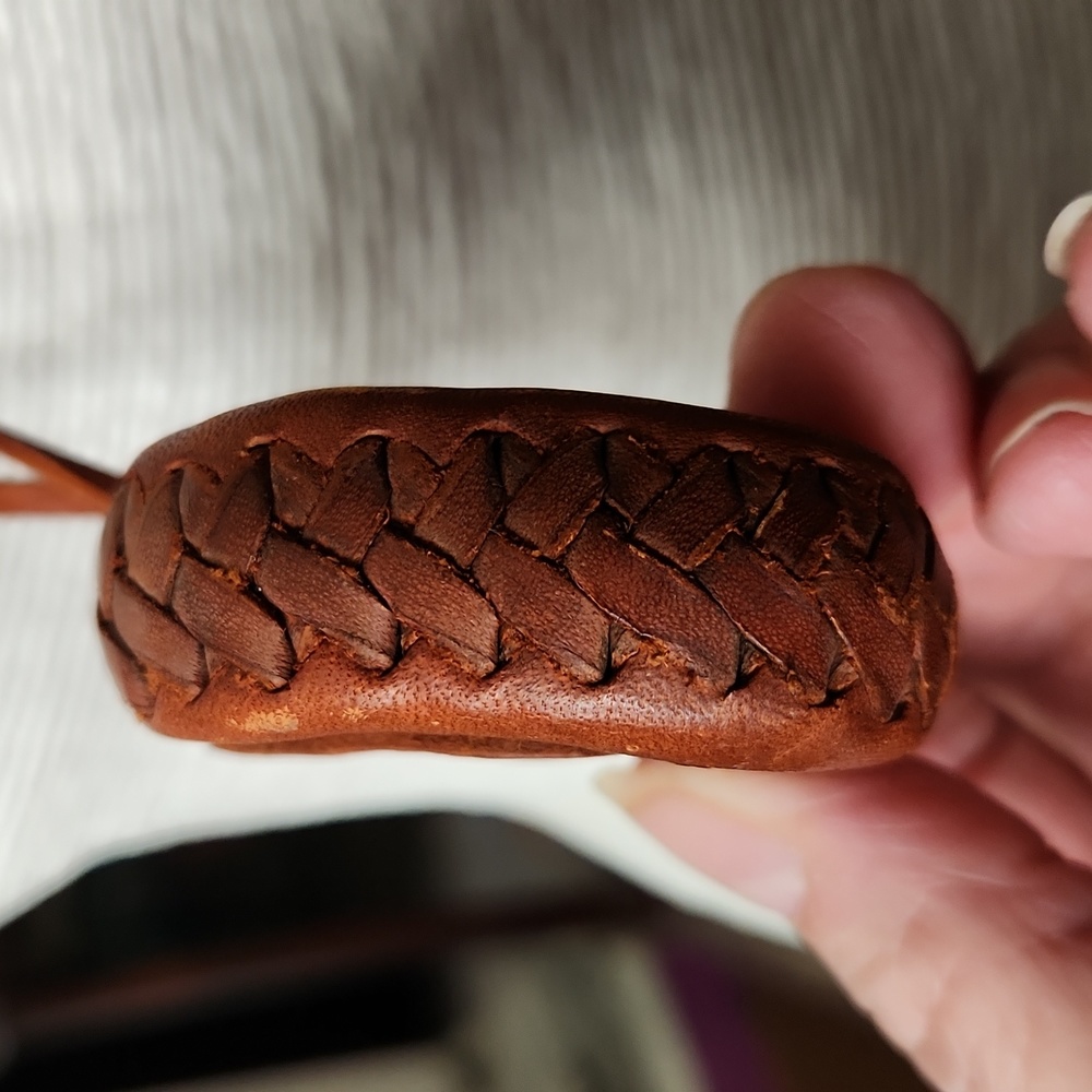 Vintage Miniature Leather  Bag with strap - Picture 7 of 13